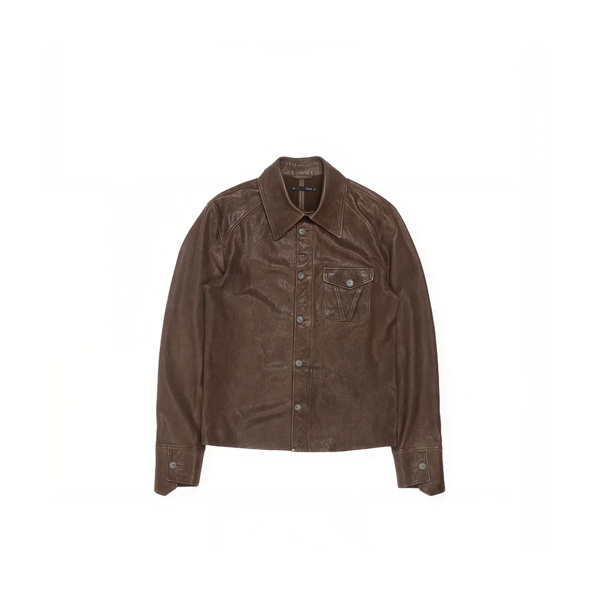 LEATHER-BUTTON-DOWN-REGULAR_01 VIVET Leather Button Down Regular Fit - Image 1